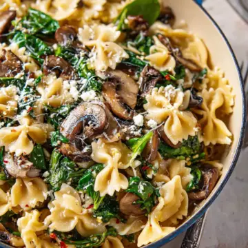 Mushroom Spinach Pasta