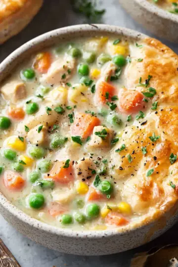 Healthy Chicken Pot Pie Soup