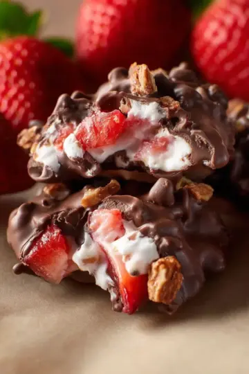 Chocolate Strawberry Yogurt Clusters