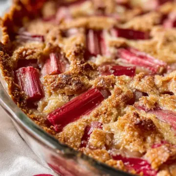 Crustless Rhubarb Pie