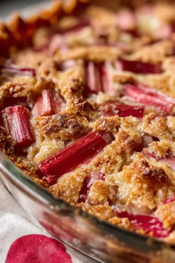 Crustless Rhubarb Pie