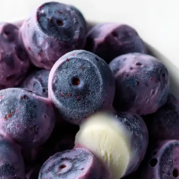 Frozen Yogurt Covered Blueberries