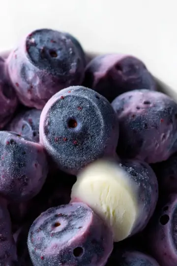 Frozen Yogurt Covered Blueberries
