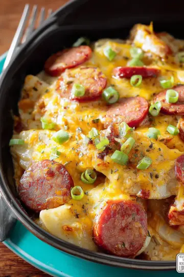 Crock Pot Pierogi and Kielbasa Casserole