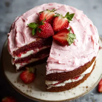 Homemade Strawberry Cake