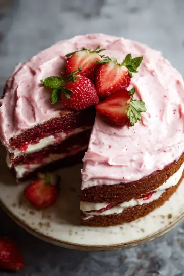Homemade Strawberry Cake