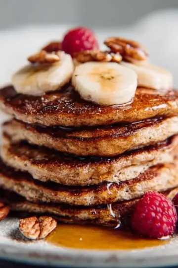 Healthy Banana Oatmeal Pancakes