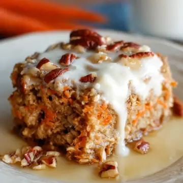Healthy Carrot Cake Baked Oatmeal