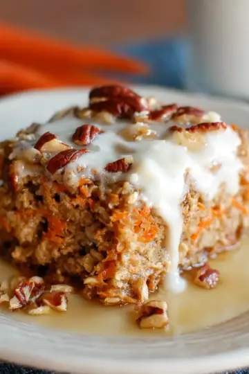 Healthy Carrot Cake Baked Oatmeal