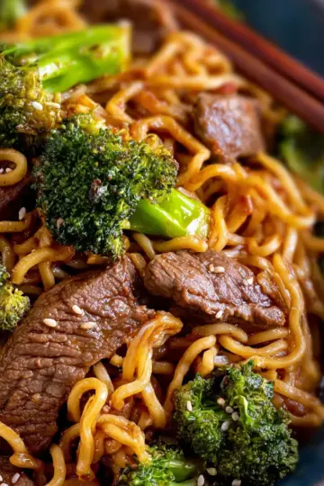 Beef and Broccoli Ramen Stir Fry