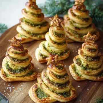 Pesto Puff Pastry Christmas Trees
