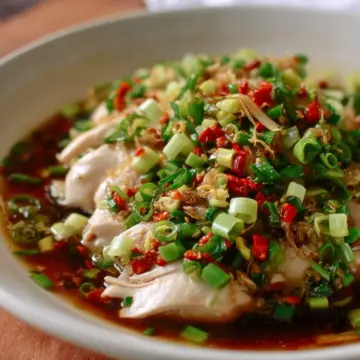 Poached Chicken with Ginger Scallion Sauce