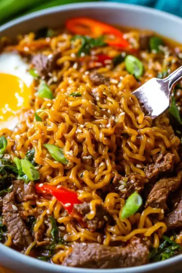 Slow Cooker Beef Ramen Noodles