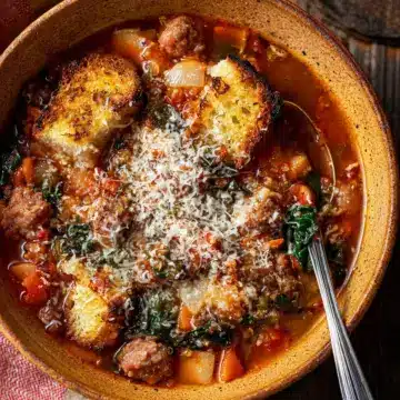 Ribollita Soup with Sausage & Toasted Bread