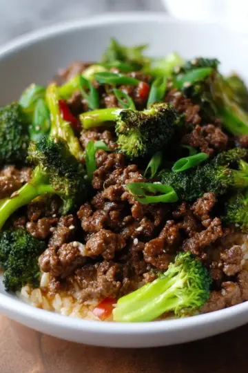 Ground Beef and Broccoli