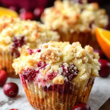 Cranberry Orange Muffins with Streusel Topping