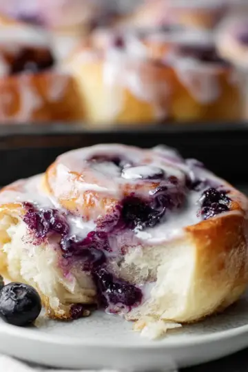 Fluffy Blueberry Cinnamon Rolls