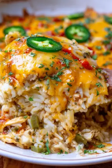 Green Chile Chicken and Rice Casserole
