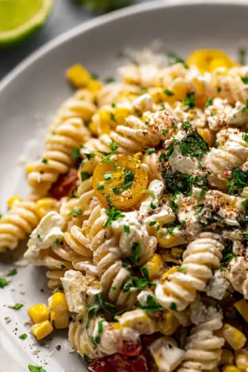 20-Minute Creamy Street Corn Pasta Salad