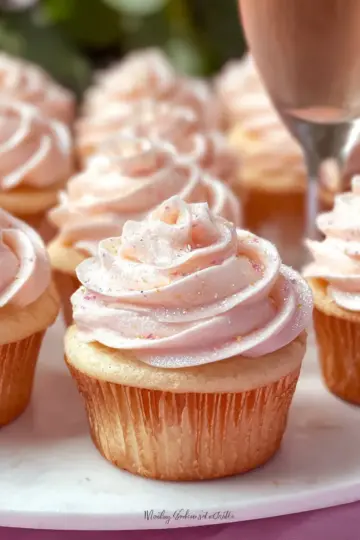 Pink Champagne Cupcakes