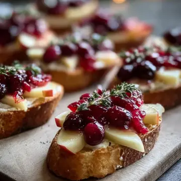 Cranberry Apple Brie Crostini