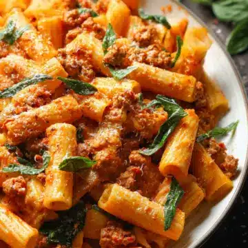 Creamy Sausage Rigatoni