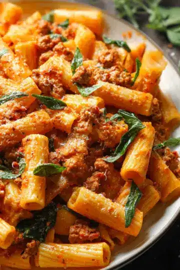 Creamy Sausage Rigatoni