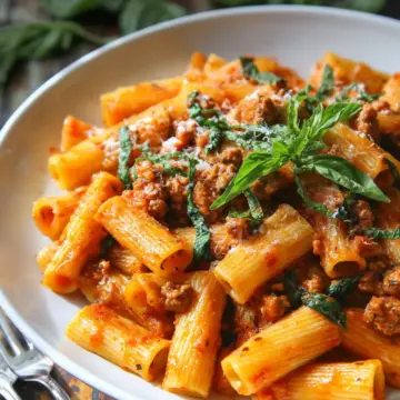 Creamy Sausage Rigatoni
