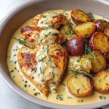 Chicken and Potatoes with Dijon Cream Sauce
