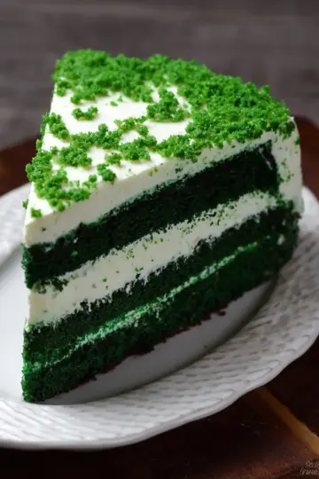 Green Velvet Cheesecake Cake