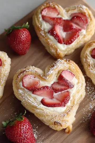 Strawberry Cream Cheese Heart Danish