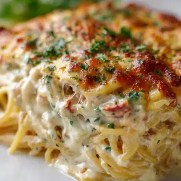 Creamy Baked Cream Cheese Spaghetti Casserole Bliss