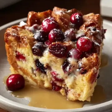 Maple Cranberry Bread Pudding Recipe
