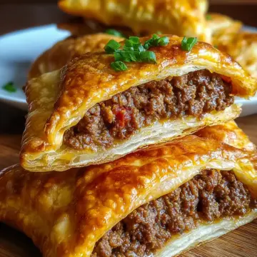 Fried Thin Dough with Ground Beef Filling