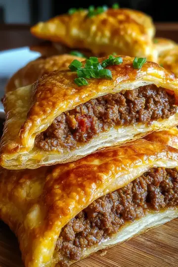 Fried Thin Dough with Ground Beef Filling