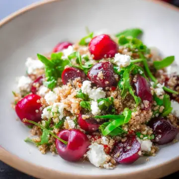 Quinoa, Cherry, and Goat Cheese Salad