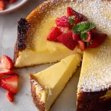 Creamy One Bowl Italian Ricotta Cheesecake