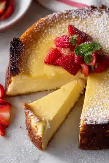 Creamy One Bowl Italian Ricotta Cheesecake