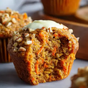 Healthy Carrot Cake Muffins