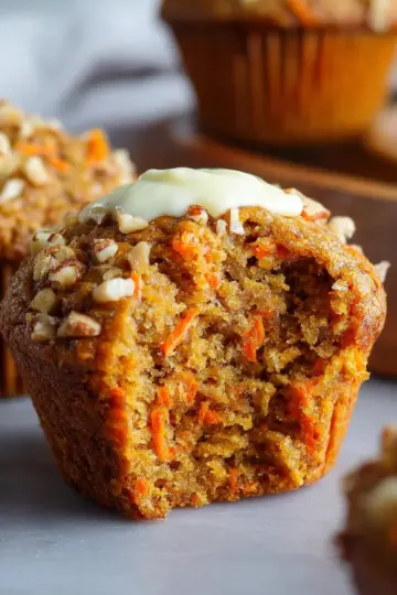 Healthy Carrot Cake Muffins