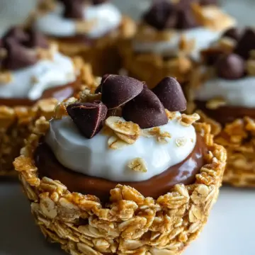 No Bake Peanut Butter Granola Cups