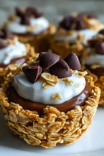 No Bake Peanut Butter Granola Cups