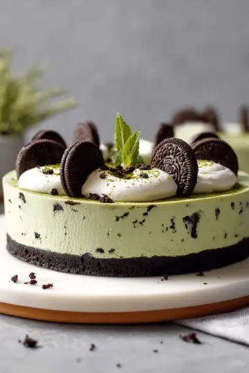 No-Bake Matcha Oreo Cheesecake Recipe