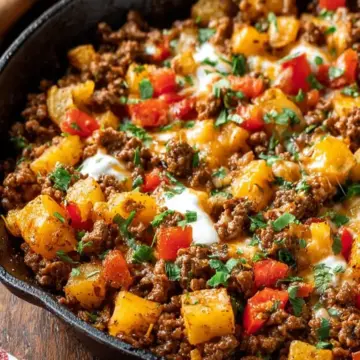 Mexican Ground Beef and Potato Skillet