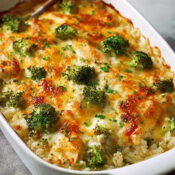 Cheesy Chicken Broccoli Rice Casserole Recipe
