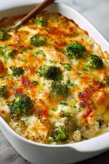 Cheesy Chicken Broccoli Rice Casserole Recipe