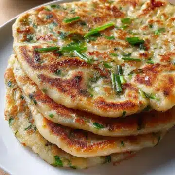 Crispy Flaky Scallion Pancakes from Scratch Recipe