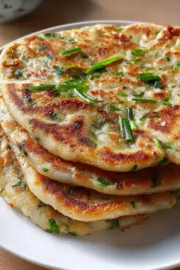 Crispy Flaky Scallion Pancakes from Scratch Recipe