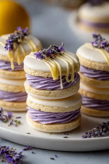 Lemon Lavender Sandwich Cookies Recipe