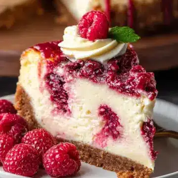 White Chocolate Raspberry Cheesecake
